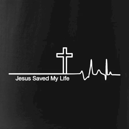 Jesus Saved My Life kříž ekg