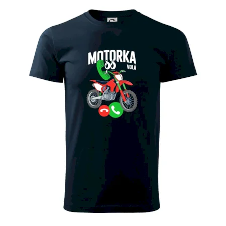 Karikatura motorka cross volá
