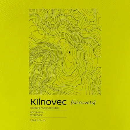 Klínovec - vrstevnice v obdélníku