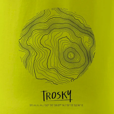 Trosky - vrstevnice v kruhu
