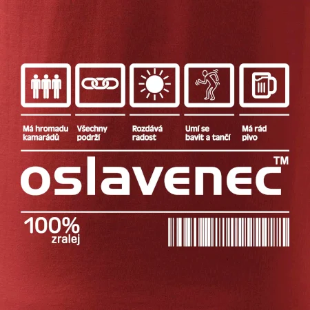 Čárový kód - Oslavenec