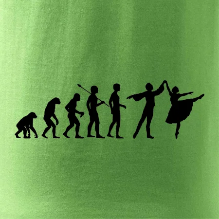Evoluce tanec - muž a žena se sukní