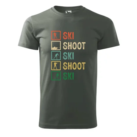 Biatlon ski shoot ski