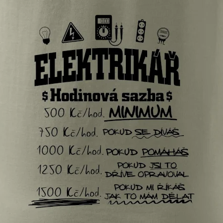 Elektrikář hodinová sazba