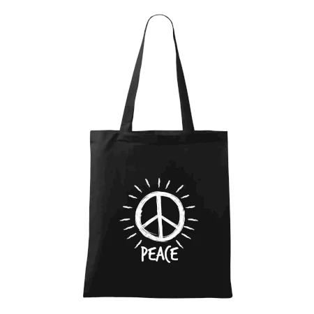 Peace symbol černobílý