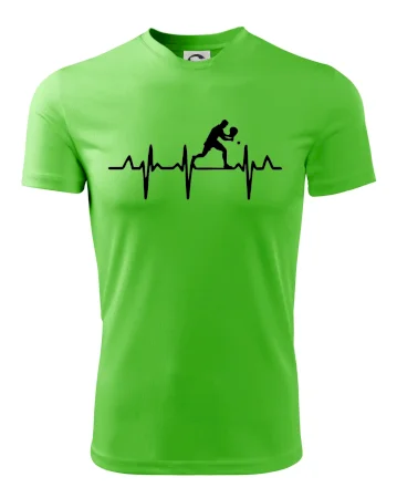 EKG stolní tenista stojící