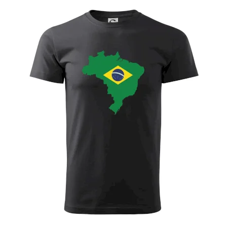 Brazílie vlajka v mapě