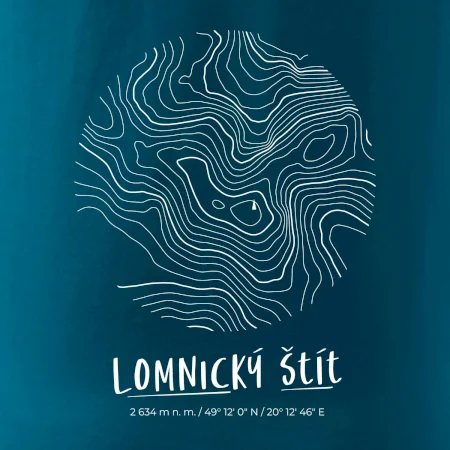 Lomnický štít - vrstevnice v kruhu