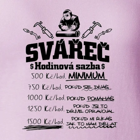 Svářeč - hodinová sazba