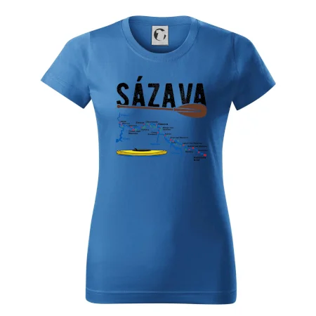 Mapa řeky Sázavy