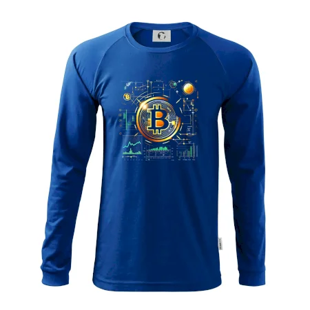 Bitcoin logo s grafy