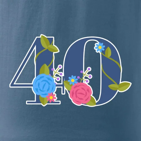 Květinové číslo kreslené - 40