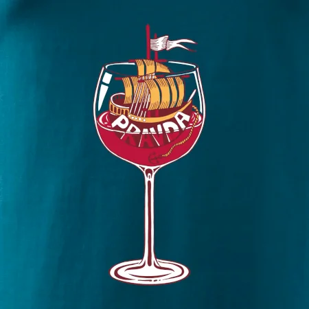 Sklenička - ve víne je pravda - červené víno (Pecka design)