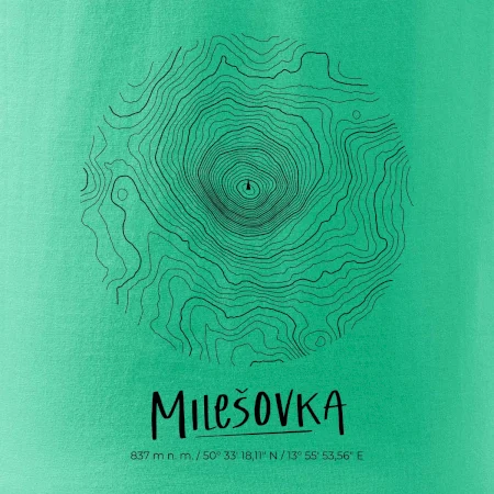 Milešovka - vrstevnice v kruhu