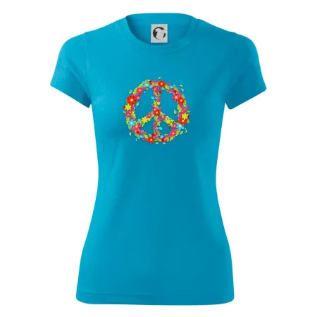 Peace symbol červené květiny