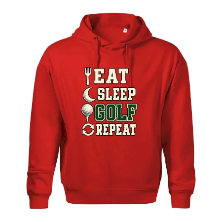 Eat sleep golf repeat typografie