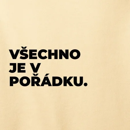 VŠECHNO JE V POŘÁDKU.