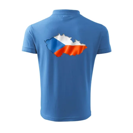 Česká vlajka v obrysu republiky