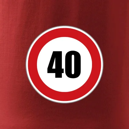 Dopravní značka - omezení rychlosti 40