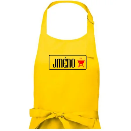 Zástěra na grilování s vlastním jménem