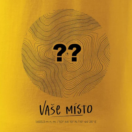 Vaše místo - vrstevnice v kruhu