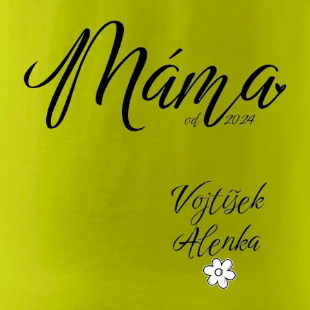 Máma od roku + jména dětí dole vlevo