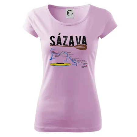 Mapa řeky Sázavy