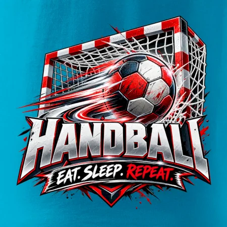 Házenkářský míč v brance eat sleep repeat