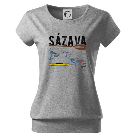 Mapa řeky Sázavy