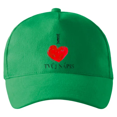 I love malované srdce - vlastní nápis