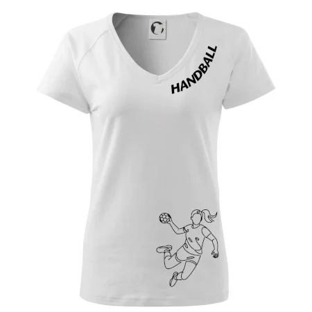 Handball nápis šikmo  - holka