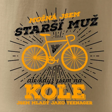 Starší muž - cyklista silniční kolo