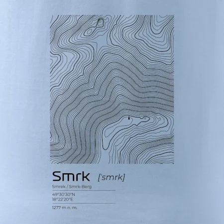 Smrk - vrstevnice v obdélníku
