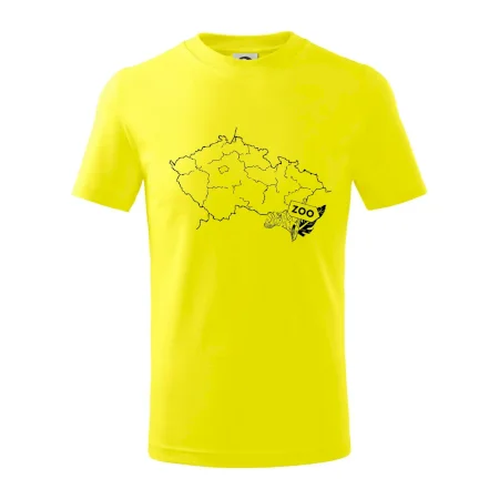 Tričko s mapou + ZOO nažehlovačky