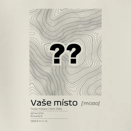 Vaše místo - vrstevnice v obdélníku
