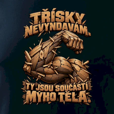 Třísky nevyndavám ty jsou součástí mýho těla - dřevěná paže