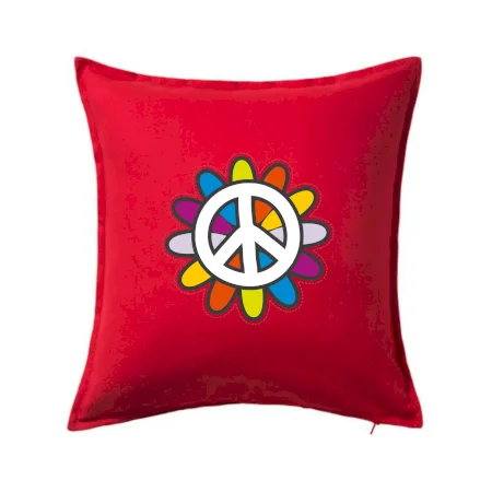 Peace symbol s kreslenou květinou