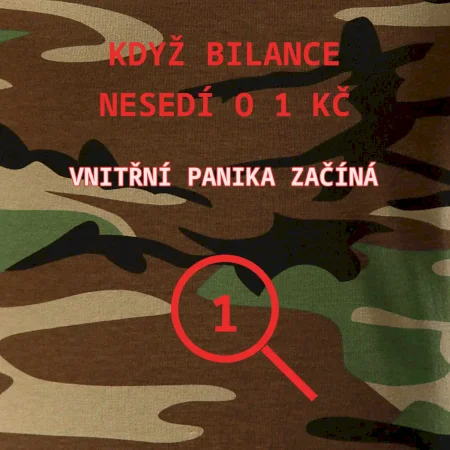Bilance nesedí o 1 Kč