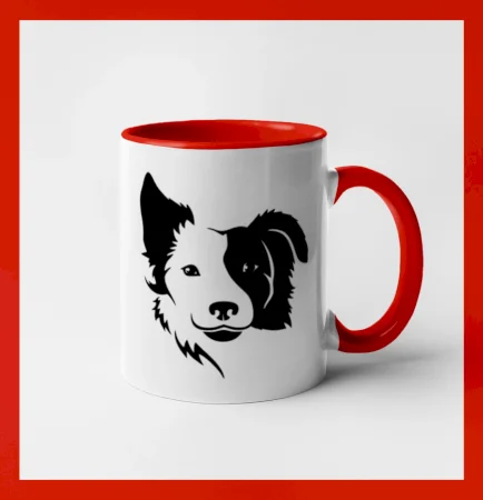 Border kólie obrys hlavy