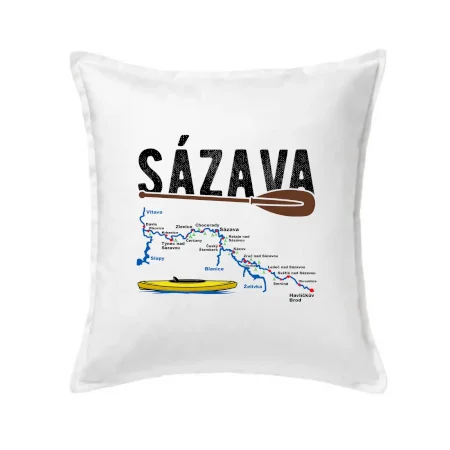 Mapa řeky Sázavy