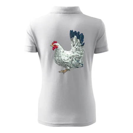 Slepice kreslená bílá