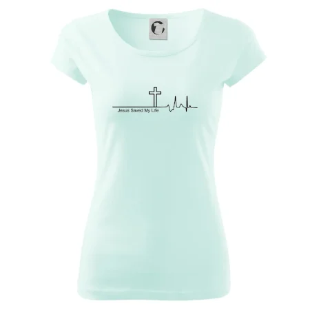 Jesus Saved My Life kříž ekg