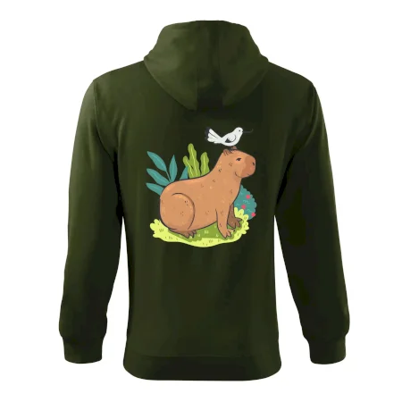Kapybara a ptáček