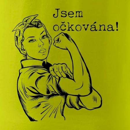Jsem očkována - černě