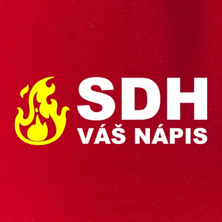 SDH nápis (oheň, název sboru - vlastní nápis)