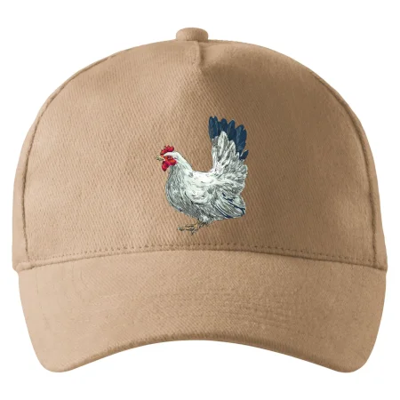 Slepice kreslená bílá