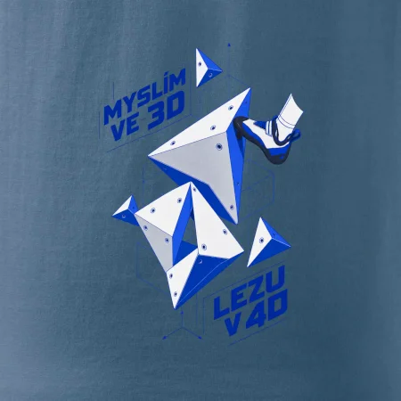 Bouldering myslím ve 3d lezu v 4d