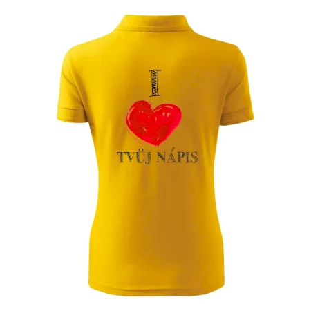 I love malované srdce - vlastní nápis