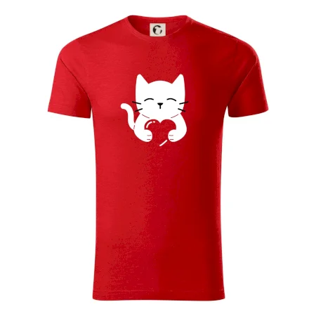 Kočka drží srdce