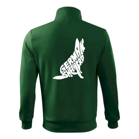 Německý ovčák sedící napis